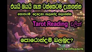 එයයි ඔයයි ගැන ටක්කෙටම දැනගන්න|Tarotපොරොන්දම්|sinhala|#tarot #future #horroscope #love