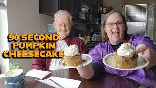 90 Second Pumpkin Cheesecake Recipe #recipe #cheesecakerecipes #cookingshow #microwaverecipes