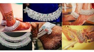 Bridal silver anklet designs ll Beautiful payal designs for women ll