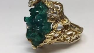 Chatham Emerald and Marquise Emerald Diamond Ring