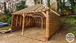 Carpenter Install Oak Frame Garage