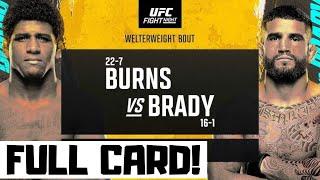 UFC Fight Night Burns vs Brady Predictions & Full Card Breakdown - UFC Vegas 97 Betting Tips