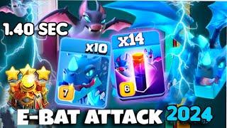 10 Electro Dragon + 14 Max Bat Spell !! Easy Th16  Air Attack Strategy 2024 | Clash of clans