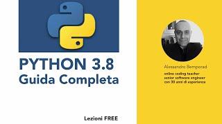 Corso online di Python di Alessandro Bemporad. Lezioni FREE in italiano.