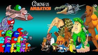 Among Us Vs. Italian Brainrot Monster Horde | Among Us Funny Animation