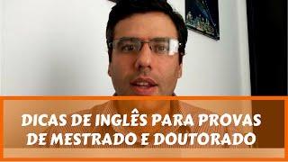 Dicas de Inglês para Provas de Mestrado e Doutorado