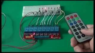 8 Channels Infrared Remote Control Relay Module for Arduino | Elecrow