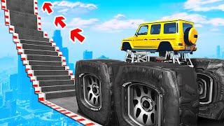 Can CHEAT CAR CLIMB To The HIGHEST OBSTACLE In GTA 5? EXPERIMENT IN GTA 5