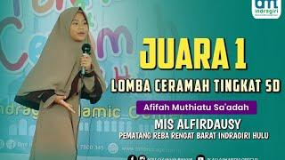 Berbakti Kepada Kedua Orang Tua | JUARA 1 Lomba Ceramah Tingkat SD | Afifah Muthiatu Sa'adah