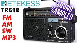 Retekess TR618 Portable FM AM SW MP3 Radio. Review + Sound test