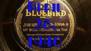 78rpm: My Blue Heaven - Glenn Miller and his Orchestra, 1940 - Bluebird 10994