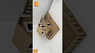 Cardboard House Craft #cardboardcraft #cardboardhouse #diy