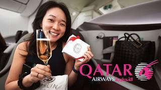 22 hrs BUSINESS CLASS EXPERIENCE on QATAR AIRWAYS (Qsuite & Lounges)