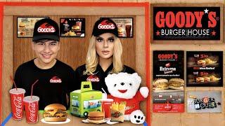 Δουλεύουμε στο ΧΑΡΤΙΝΟ GOODY'S ΓΙΑ 24 ΩΡΕΣ CHALLENGE  !