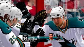 NHL 09 Gameplay Detroit Red Wings vs San Jose Sharks