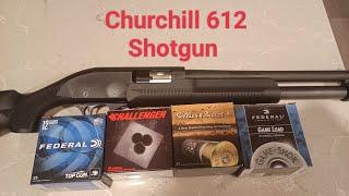 Akkar Churchill 612 Shotgun Performance Review. Slugs(25,50yds), Birdshot and Buckshot (17yds)