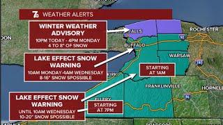 Lake Effect Snow Warnings issued for Western New York