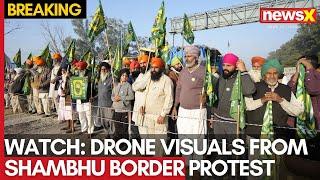 Drone Visuals Released From the Punjab-Haryana Shambhu Border as Farmers Continue to Protest | NewsX