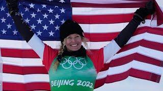 American snowboarder Lindsey Jacobellis wins gold medal at Beijing Winter Olympics