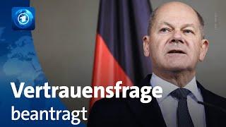 Bundeskanzler Scholz stellt Antrag auf Vertrauensfrage