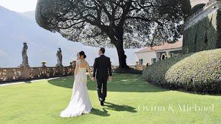 Gorgeous wedding in Italy on Lake Como. Wedding ceremony at Villa Balbianello