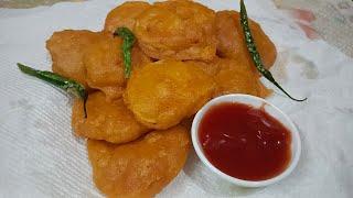 क्रिस्पी ओर फुगे हूए बटाटा भजी  | potato bhaji's homemade | kitchen addicted