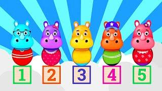 Five Little Monkeys | Educational Toddler Learning Videos | Super Renell Kids Songs | Baby Videos