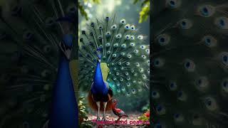 Peacock try to impress peahen #animals #wilds #fypシ゚ #shorts