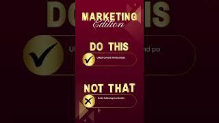 Marketing success: Do this, not that! Avoid common pitfalls. #marketingmistakes #protips