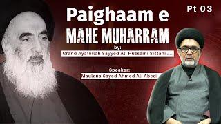 Paighaam e Mah e Muharram 1446 Hijri || By Ayatullah Sayed Ali Hussaini Sistani (DZM) || Part 03