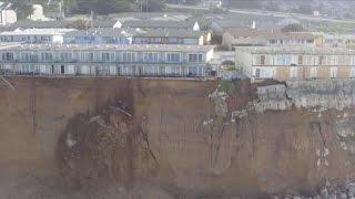 Cliff erosion threatens to push California homes into sea