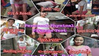 Personal Physical Fitness Test | Performance Task | Sweet Izza