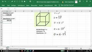 006 In Excel eine eigene Funktion erstellen