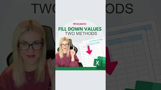 #Shorts | FILL DOWN values quickly in Excel - 2 Methods!