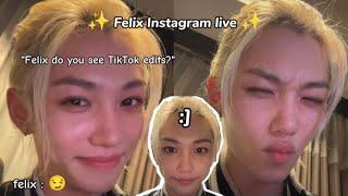 felix instagram live!