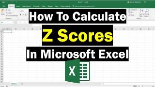 How To Calculate Z Scores In Excel