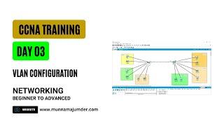 VLAN Configuration Commands Using CISCO Packet Tracer | CCNA Course DAY 3 | CCNA 200-301