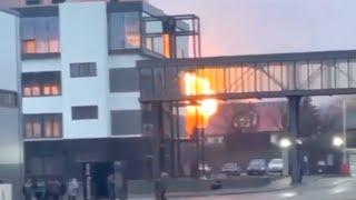 Video shows missile strike in western Ukraine city as Russia attacks