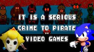 Nintendo and Sega are Crazy - ANTI PIRACY SCREENS IN MARIO AND SONIC GAMES (The scariest so far!)