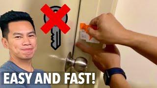 HOW TO OPEN LOCKED DOOR WITHOUT KEY - EASY AND FAST!!