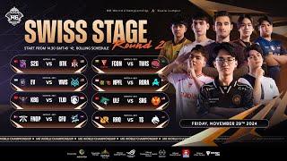 LIVE  | MLBB M6 World Championship | Swiss Stage Day 2