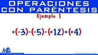 Operaciones con paréntesis | suma y resta | Ejemplo 1