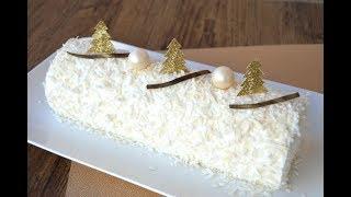 Bûche de Noël Noix de coco et Mangue