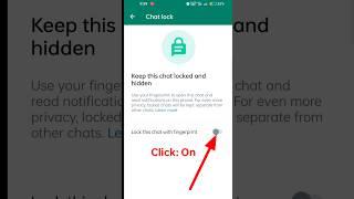 WhatsApp Chat Lock | How To Lock Chats On WhatsApp | WhatsApp New Update #shorts