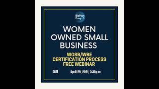 WOSB/WBE Free Webinar