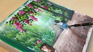 Rainy Day Painting ️ Acrylic Painting For Beginners / Step by Step / Painting Tutorial #336