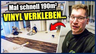 Mal schnell... Über 190m² KLEBE-VINLY verlegen - So geht's einfach! | Home Build Solution