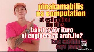 Bakit Hindi ito tinuturo ni engineer at architect?? pinakamabilis na pagsukat at estimation Ng tiles