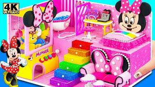 Build Minnie Mouse Clubhouse has Mickey Claw Machine, Rainbow Stairs from Clay | DIY Miniature House