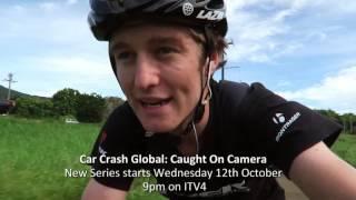 Crazy cyclist crashes, smashes and falls